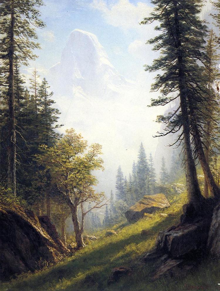 Albert Bierstadt Painting Among the Bernese Alps